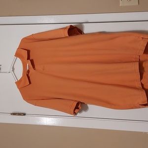 L.L. Bean Peach Colored Short Sleeve Polo Shirt